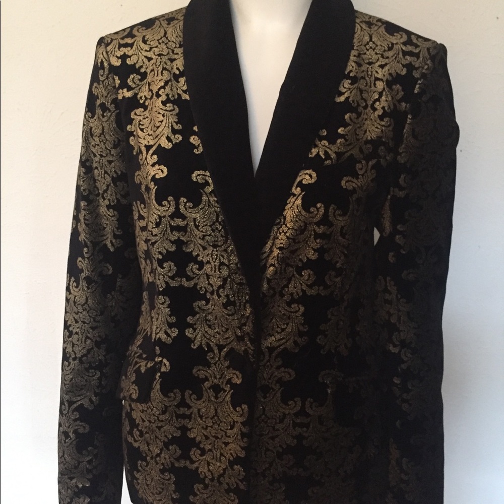 7 For All MANKIND Brocade Velvet Blazer S